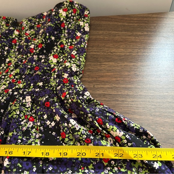 bebe Black Floral Mini Removable Strap/ Strapless Dress M - Picture 9 of 12